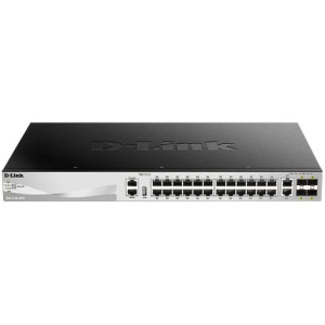 D-Link DGS-3130-30TS 30-Port Gigabit Lite L3 Managed Switch, 24x 10/100/1000BASE-T, 2x 10GBASE-T and 4x 10G SFP+